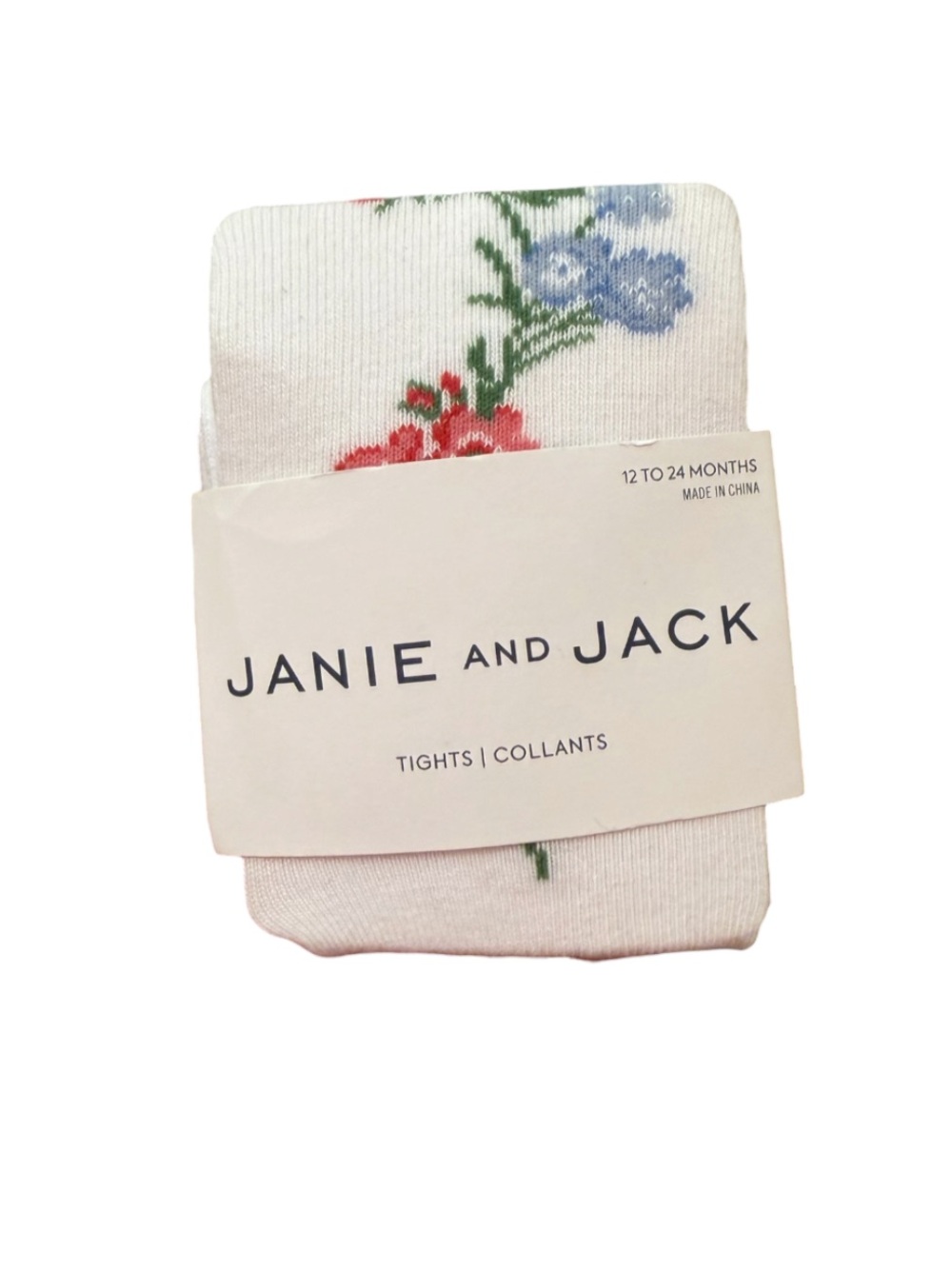 Janie and Jack Floral Intarsia Tights